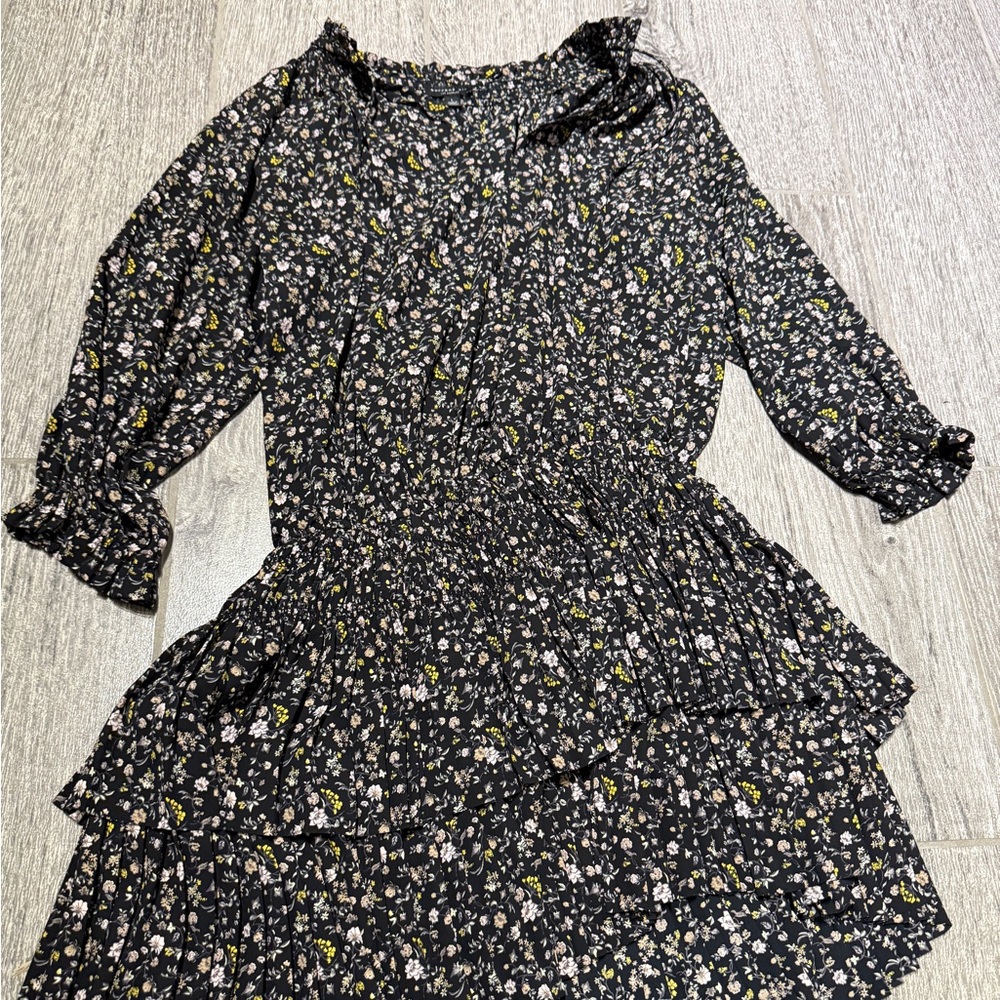 Current Air Black Floral Patterned Dress